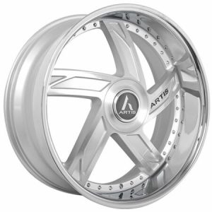 22" ARTIS WHEELS VESTIVIA XL SILVER MACHINED CHROME LIP FINISH RIMS