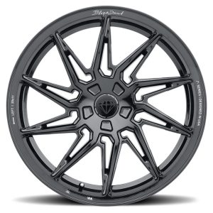 20" BLAQUE DIAMOND WHEELS BD-F20 GLOSS BLACK FINISH FLOW FORGED RIMS - Image 3