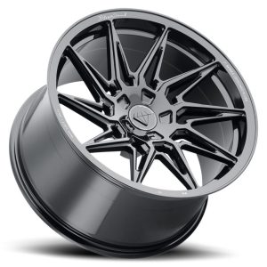 20" BLAQUE DIAMOND WHEELS BD-F20 GLOSS BLACK FINISH FLOW FORGED RIMS - Image 2