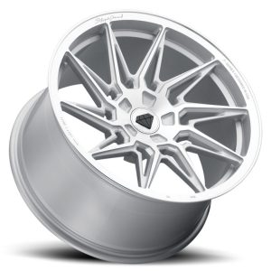 20" BLAQUE DIAMOND WHEELS BD-F20 BRUSHED SILVER FINISH FLOW FORGED RIMS - Image 2