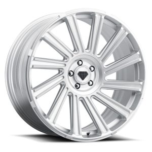 22" BLAQUE DIAMOND WHEELS BD-40 SILVER MACHINED FINISH RIMS
