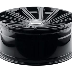 26" BLAQUE DIAMOND WHEELS BD-40 GLOSS BLACK FINISH FLOATING CAPS RIMS - Image 3
