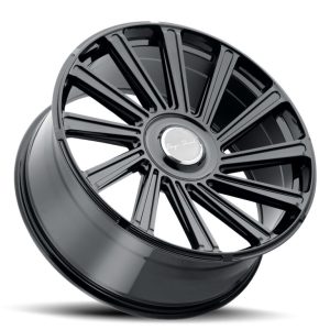 26" BLAQUE DIAMOND WHEELS BD-40 GLOSS BLACK FINISH FLOATING CAPS RIMS - Image 2