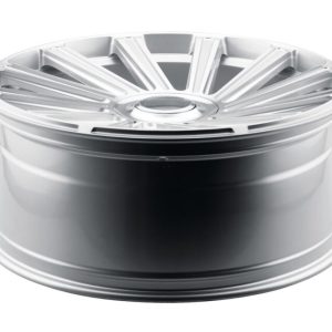24" BLAQUE DIAMOND WHEELS BD-40 SILVER MACHINED FINISH W/FLOATING CAPS RIMS - Image 4