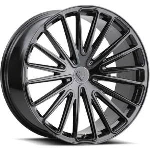 22" BLAQUE DIAMOND WHEELS BD-715 GLOSS BLACK FINISH RIMS