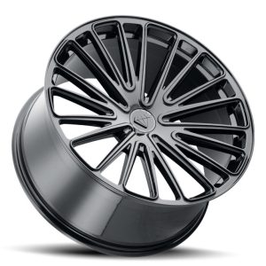 20" BLAQUE DIAMOND WHEELS BD-715 GLOSS BLACK FINISH RIMS - Image 2