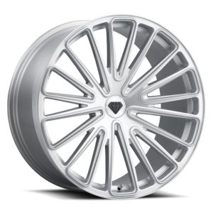 20" BLAQUE DIAMOND WHEELS BD-715 BRUSHED SILVER FINISH RIMS