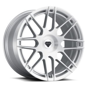 20" BLAQUE DIAMOND WHEELS BD-F12 BRUSHED SILVER FINISH FLOW FORGED RIMS