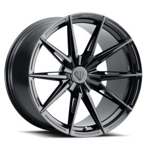 20" BLAQUE DIAMOND WHEELS BD-F29 GLOSS BLACK FINISH FLOW FORGED RIMS