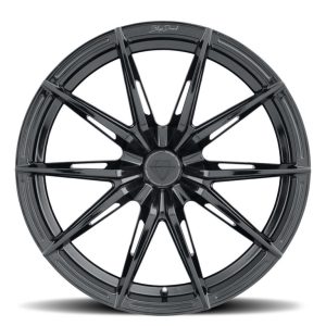 20" BLAQUE DIAMOND WHEELS BD-F29 GLOSS BLACK FINISH FLOW FORGED RIMS - Image 3