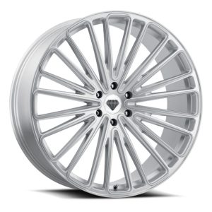 26" BLAQUE DIAMOND WHEELS BD-716 BRUSHED SILVER FINISH RIMS