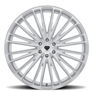 22" BLAQUE DIAMOND WHEELS BD-716 BRUSHED SILVER FINISH RIMS - Image 3