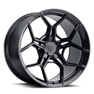 19" BLAQUE DIAMOND WHEELS BD-F25 GLOSS BLACK FINISH FLOW FORGED RIMS