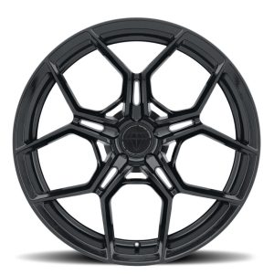 21" BLAQUE DIAMOND WHEELS BD-F25 GLOSS BLACK FINISH FLOW FORGED RIMS - Image 3