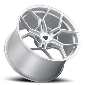 22" BLAQUE DIAMOND WHEELS BD-F25 BRUSHED SILVER FINISH FLOW FORGED RIMS - Image 2