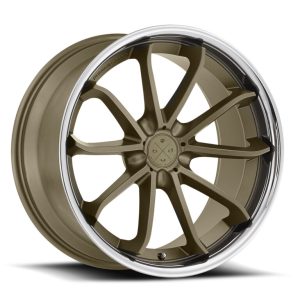 20" BLAQUE DIAMOND WHEELS BD-23 ANTIQUE MATTE BRONZE CHROME LIP FINISH RIMS