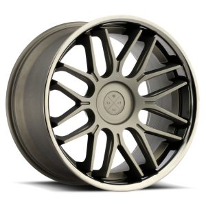 20" BLAQUE DIAMOND WHEELS BD-27 MATTE BRONZE GLOSS BLACK LIP FINISH RIMS
