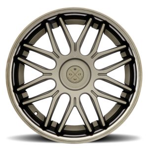 22" BLAQUE DIAMOND WHEELS BD-27 MATTE BRONZE GLOSS LIP FINISH RIMS - Image 3