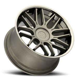 22" BLAQUE DIAMOND WHEELS BD-27 MATTE BRONZE GLOSS LIP FINISH RIMS - Image 2
