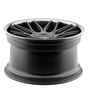 22" BLAQUE DIAMOND WHEELS BD-27 SATIN BLACK CHROME LIP FINISH RIMS - Image 4