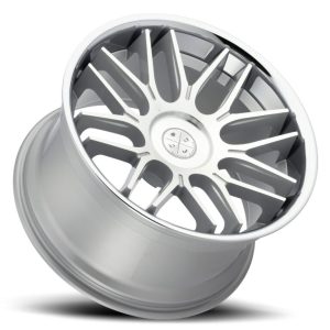 20" BLAQUE DIAMOND WHEELS BD-27 SILVER MACHINED CHROME LIP FINISH RIMS - Image 2