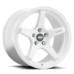18" ESR WHEELS AP5C GLOSS WHITE FINISH RIMS