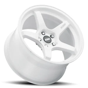 18" ESR WHEELS AP5C GLOSS WHITE FINISH RIMS - Image 3