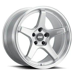 18" ESR WHEELS AP5C HYPER SILVER MACHINED LIP FINISH RIMS