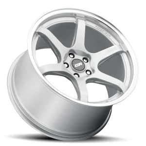 18" ESR WHEELS AP6 HYPER SILVER MACHINED LIP FINISH RIMS - Image 2