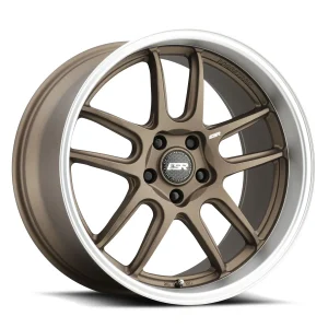 18" ESR WHEELS AP8 MATTE BRONZE MACHINED LIP FINISH RIMS
