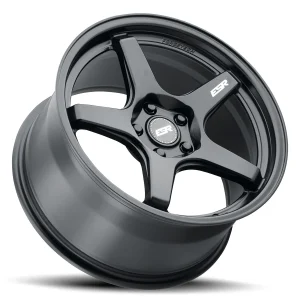 18" ESR WHEELS AP5C SANTIN BLACK FINISH RIMS - Image 3