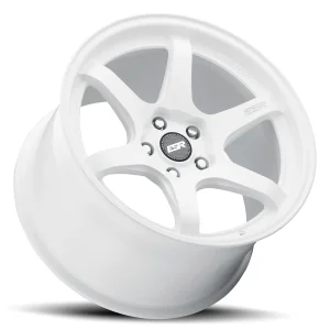 18" ESR WHEELS AP6 GLOSS WHITE FINISH RIMS - Image 3