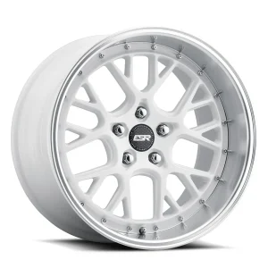 18" ESR WHEELS CS11 GLOSS WHITE FINISH RIMS