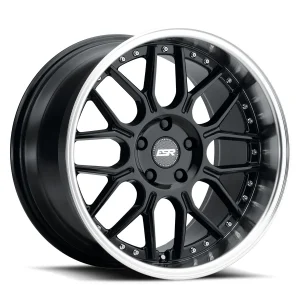 18" ESR WHEELS CS18 GLOSS BLACK MACHINED LIP FINISH RIMS