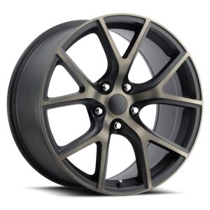 20" FACTORY REPRODUCTIONS WHEELS FR 75 JEEP TRACKHAWK SATIN BLACK MACHINED REPLICA BRONZE FINISH RIMS