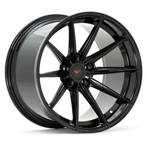 20" FERRADA WHEELS F8-FR10 OBSIDIAN BLACK FLOW FORMED FINISH RIMS