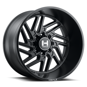 22" HOSTILE WHEELS H116 JIGSAW SATIN BLACK FINISH RIMS