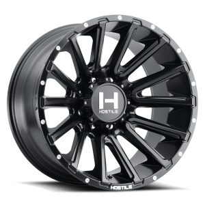 20" HOSTILE WHEELS H123 TYPHOON SATIN BLACK FINISH RIMS