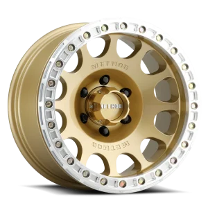 17" METHOD WHEELS 105 V3 BEADLOCK GOLD FINISH RIMS