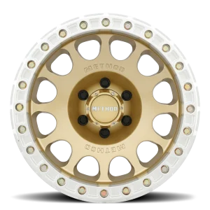 17" METHOD WHEELS 105 V3 BEADLOCK GOLD FINISH RIMS - Image 2
