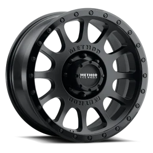 17" METHOD WHEELS 305 NV MATTE BLACK WITH GLOSS BLACK LIP FINISH RIMS - Image 4