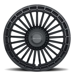 24" MV FORGED WHEELS MVF-40 GLOSS BLACK FLOATING CAPS FLOW FORM RIMS - Image 3