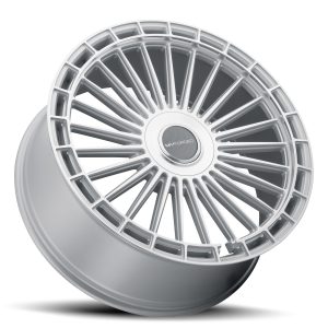 22" MV FORGED WHEELS MVF-40 DIAMOND SILVER FLOATING CAPS FLOW FORM RIMS - Image 2