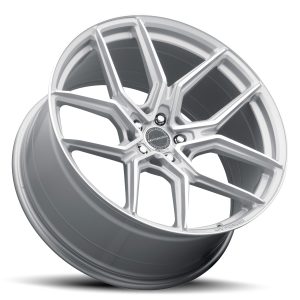 22" MV FORGED WHEELS MVF-5 DIAMOND SILVER FLOW FORM RIMS - Image 3