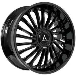 22" ARTIS WHEELS RENEGADE XL GLOSS BLACK FINISH RIMS