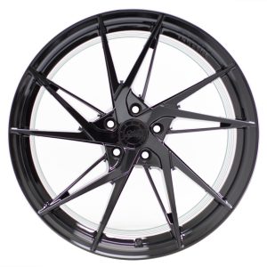 19" VERTINI WHEELS RFS1.9 FULL GLOSS BLACK FLOW FORMED FINISH RIMS - Image 3