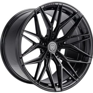 22" ROHANA WHEELS RFX17 GLOSS BLACK FLOW FORMED FINISH RIMS - Image 2