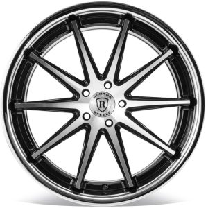 22" ROHANA WHEELS RFC10 MACHINED BLACK CHROME LIP FLOW FORMED FINISH RIMS - Image 3