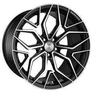 20 VERTINI WHEELS RFS2.6 MACHINED BLACK FLOW FORMED FINISH RIMS