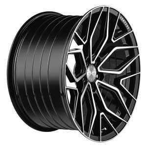 20 VERTINI WHEELS RFS2.6 MACHINED BLACK FLOW FORMED FINISH RIMS - Image 3